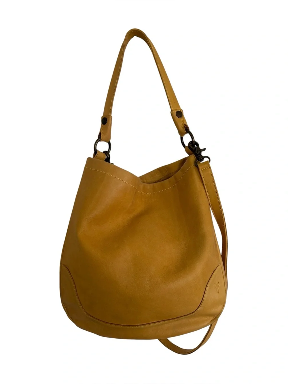 Frye Melissa Yellow Leather Large Hobo Bag